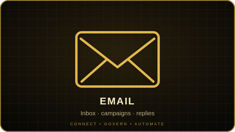 Connected email systems for inboxes, campaigns and reply workflows.